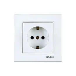 پریز برق ارت دار ایران الکتریک مدل برلیان